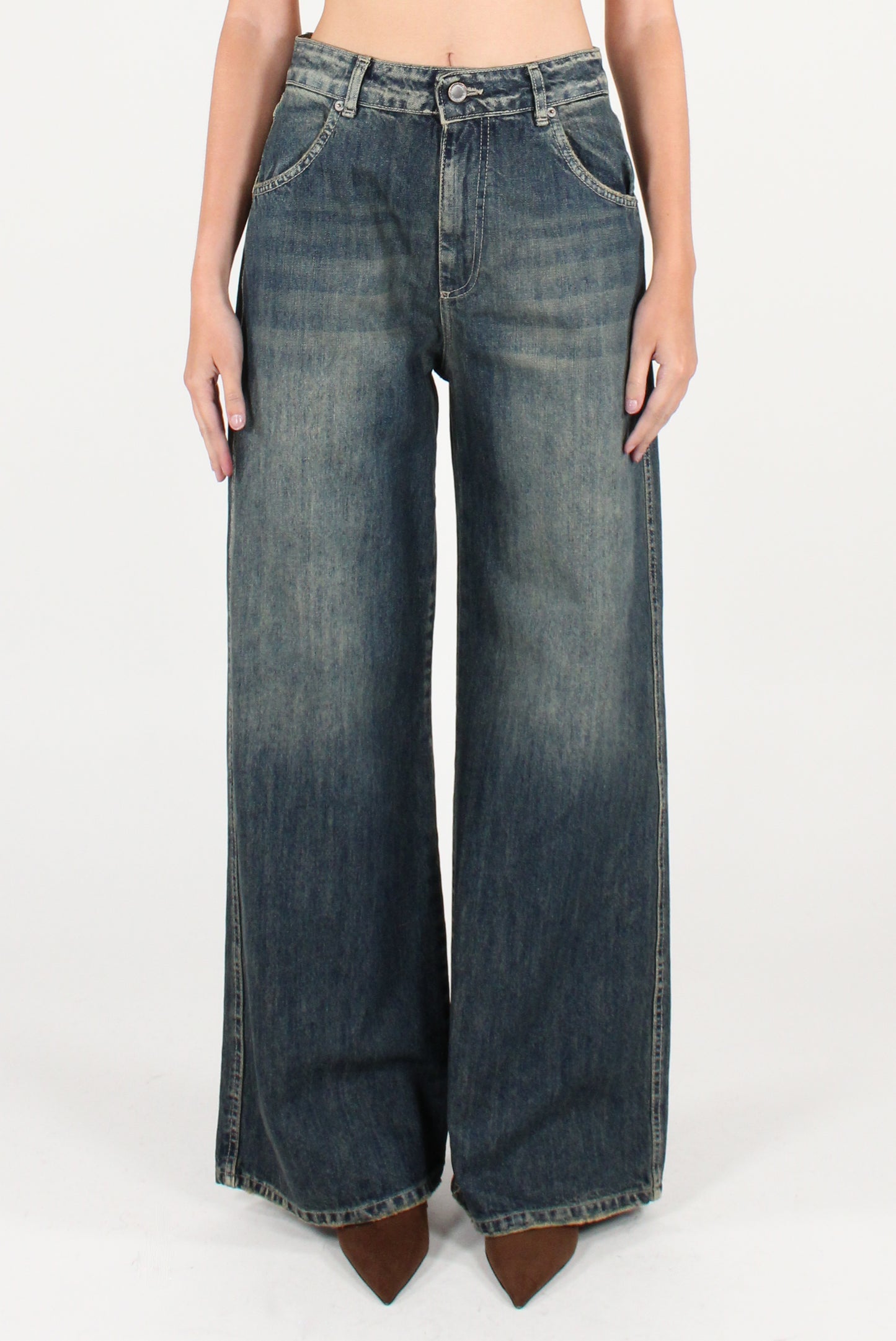 Jeans a Palazzo Délavé