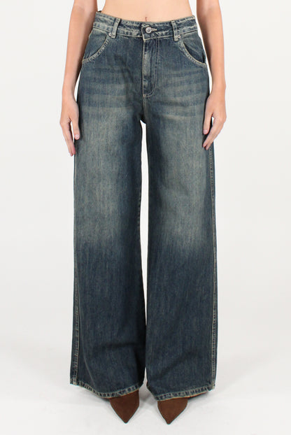 Jeans a Palazzo Délavé