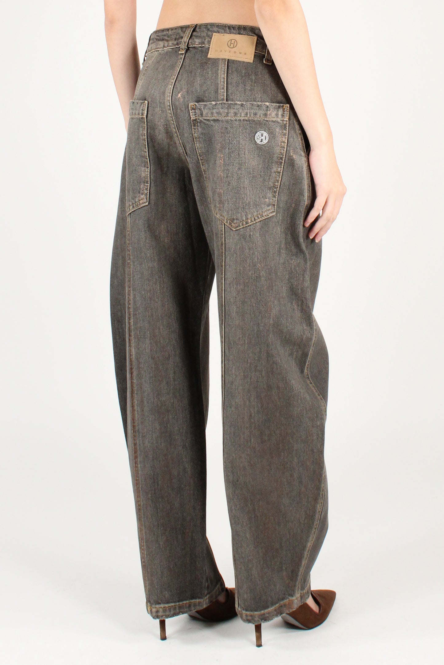Jeans Balloon Spalmati Metallizzati