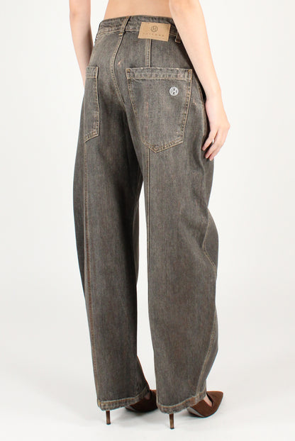 Jeans Balloon Spalmati Metallizzati