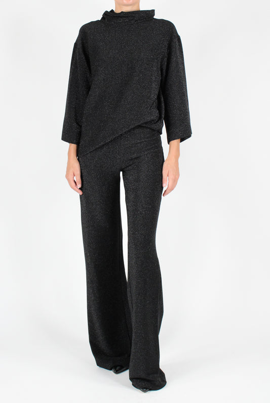 Wide Sleeve Sweater with Lurex