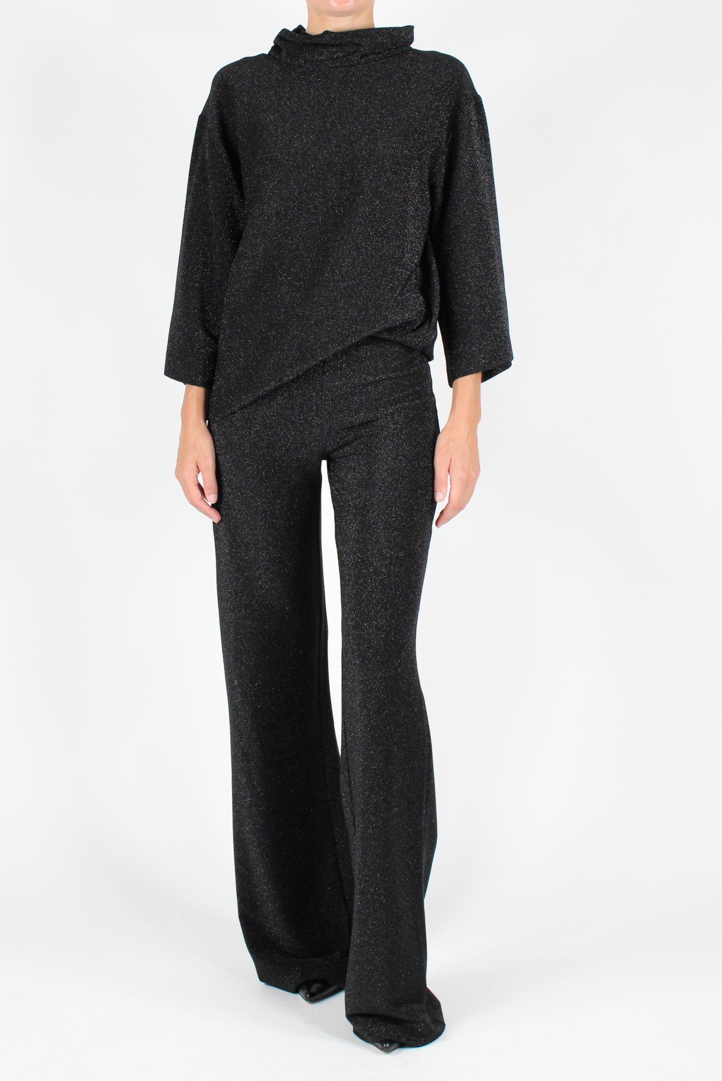 Flare Pants with Lurex