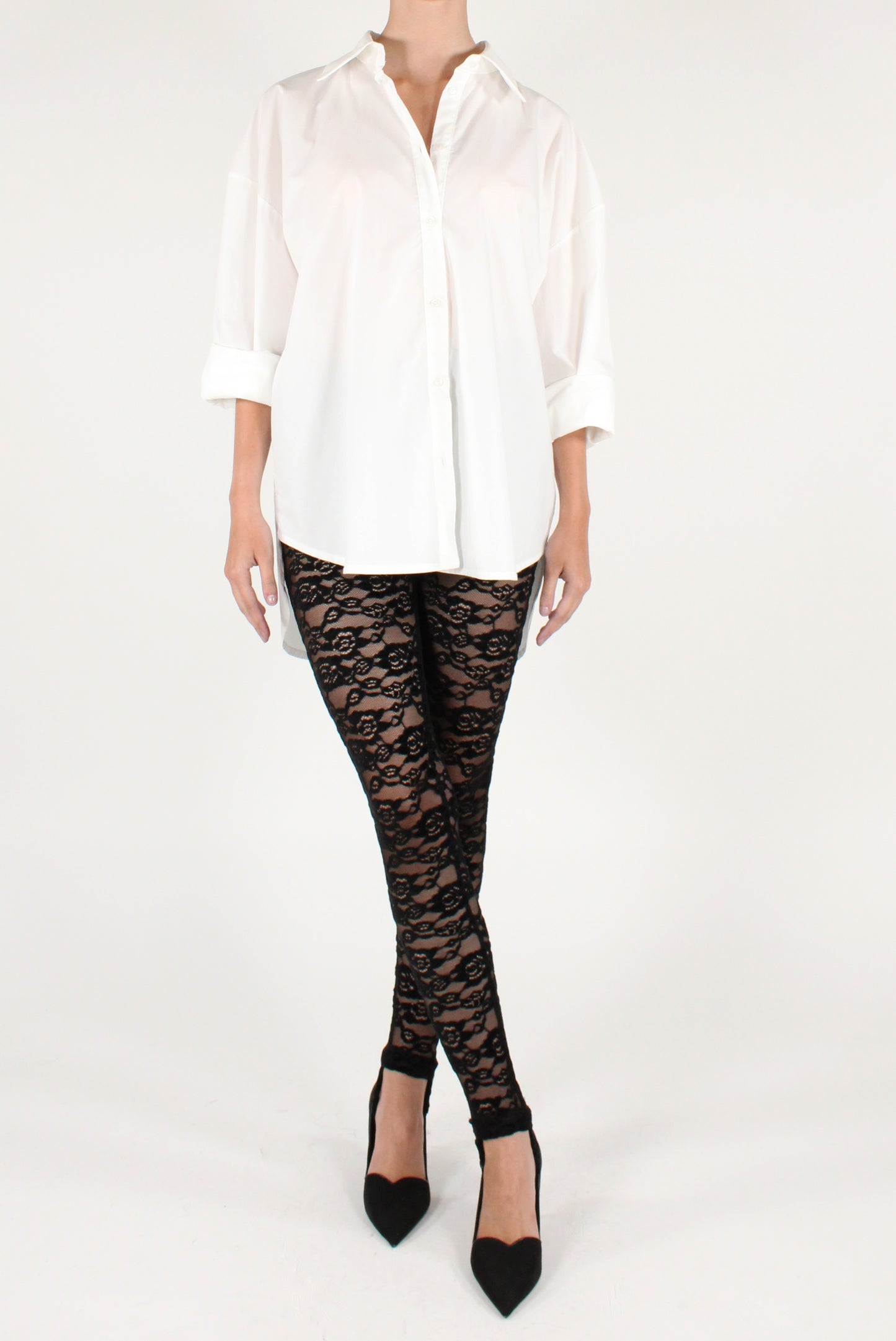 Leggings con Staffa in Pizzo