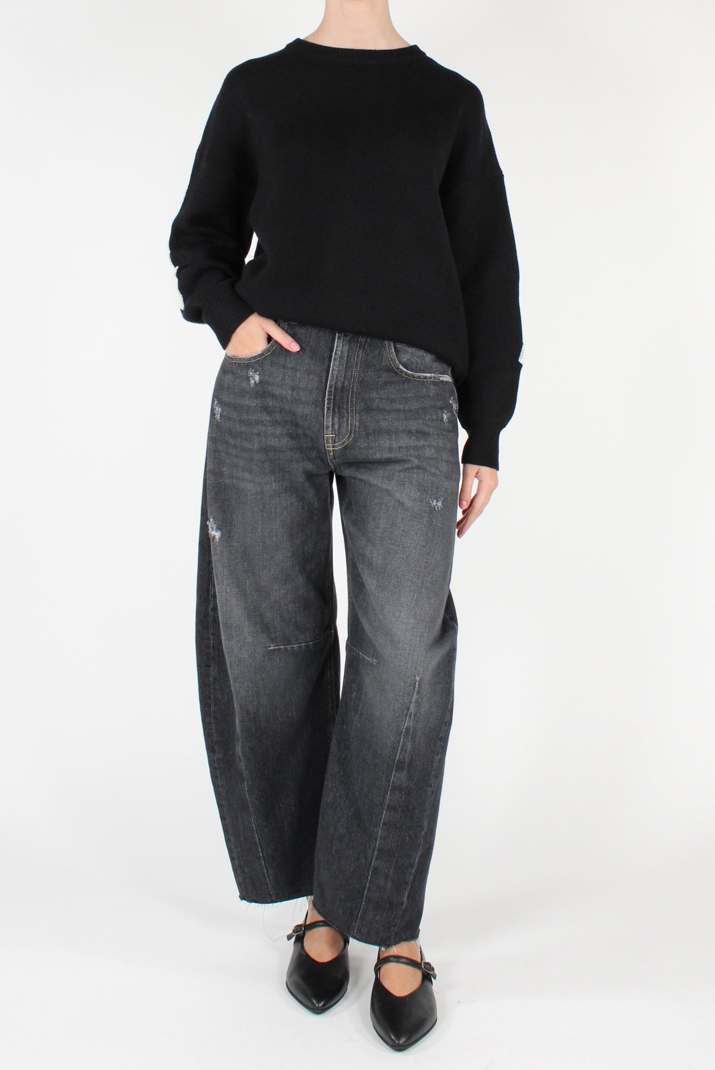 Maglione Over con Scritta "Feeling"