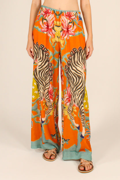 Pantaloni Stampa Zebra