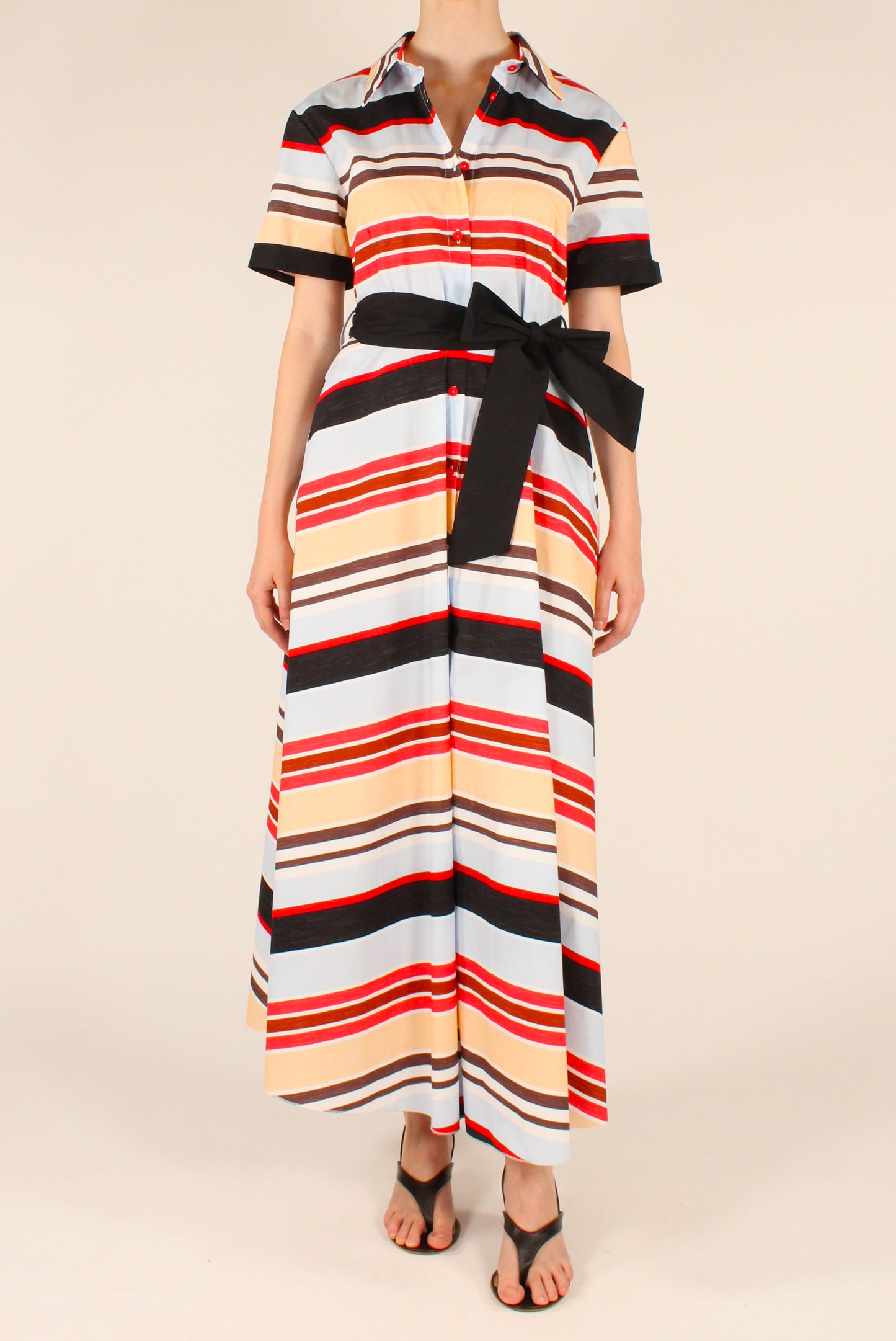 Long Striped Shirt Dress