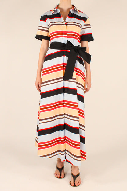 Long Striped Shirt Dress