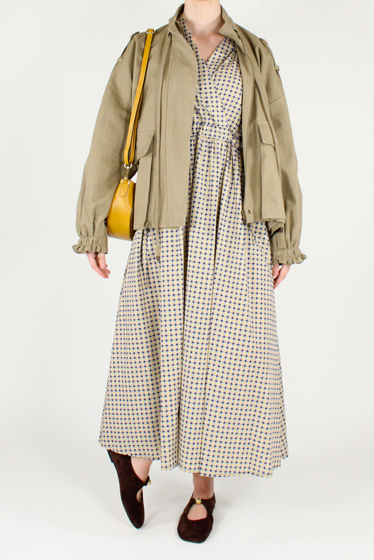 Long Geometric Print Dress