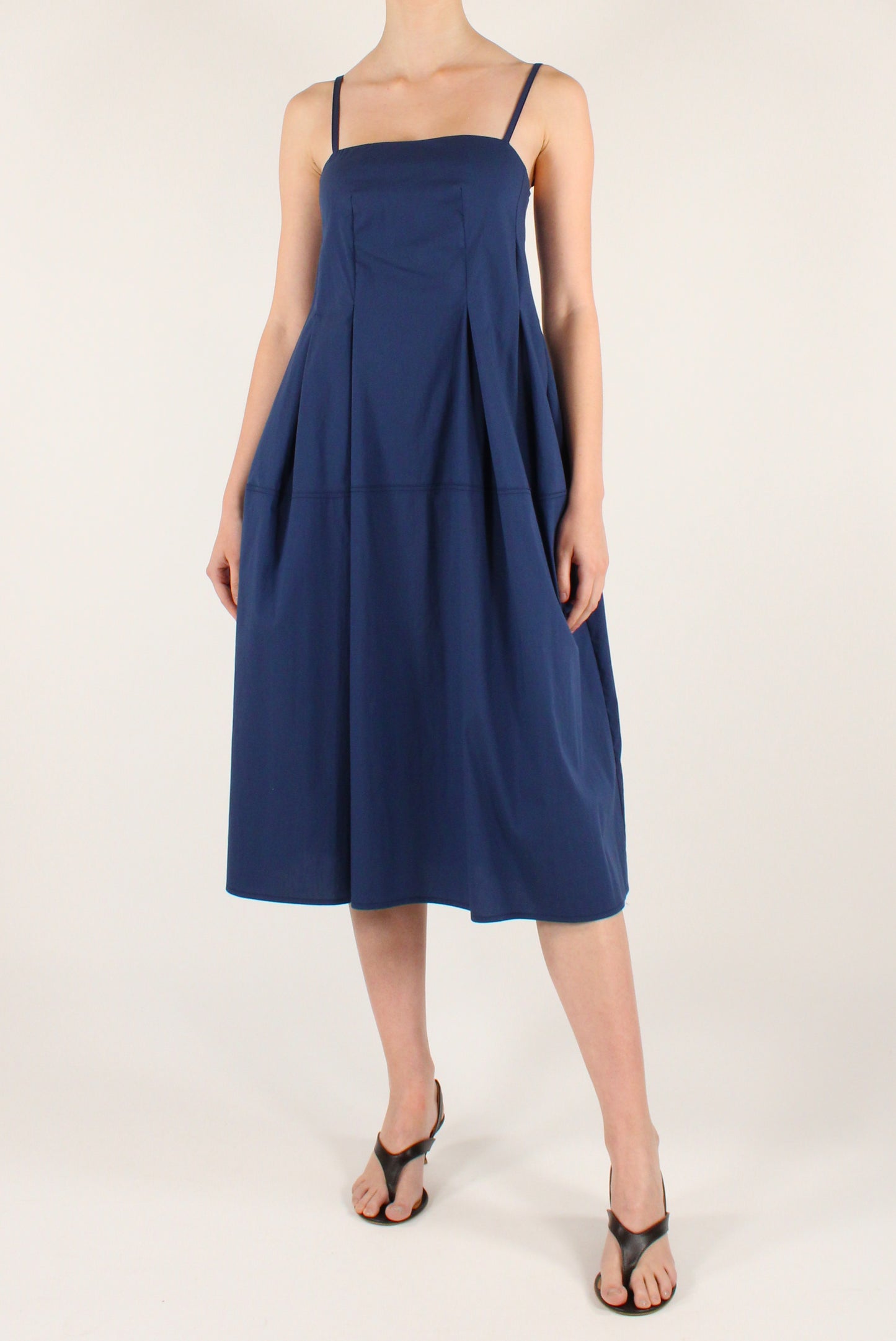 Stretch Cotton Midi Dress