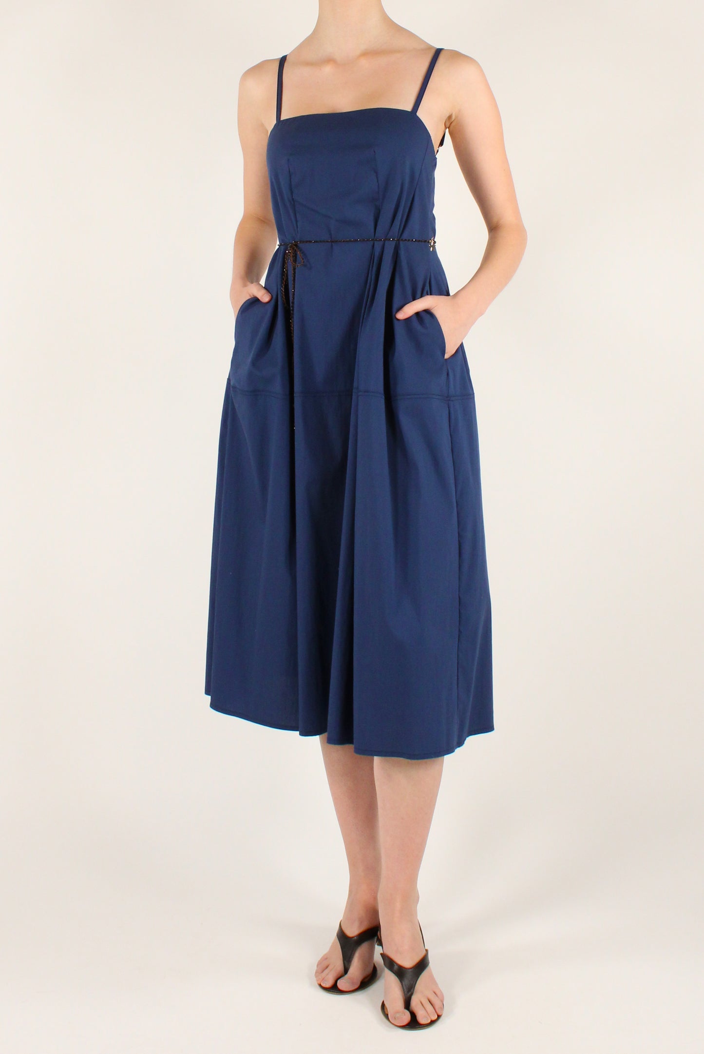 Stretch Cotton Midi Dress