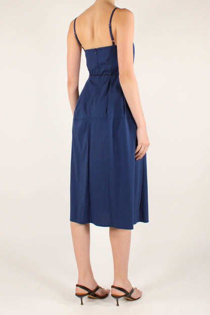 Stretch Cotton Midi Dress