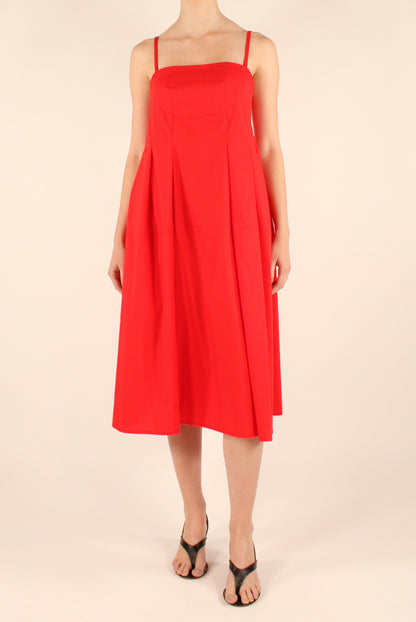 Stretch Cotton Midi Dress