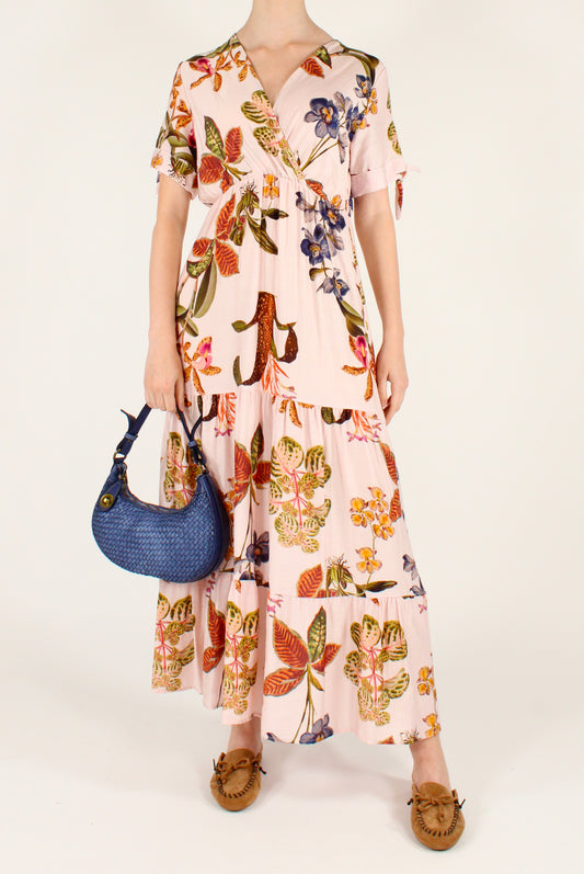 Long Multicolor Floral Print Dress