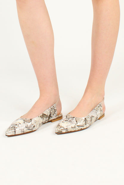 Ballerine Slingback Pelle Pitonata