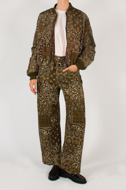 Bomber Imbottito Stampa Bandana
