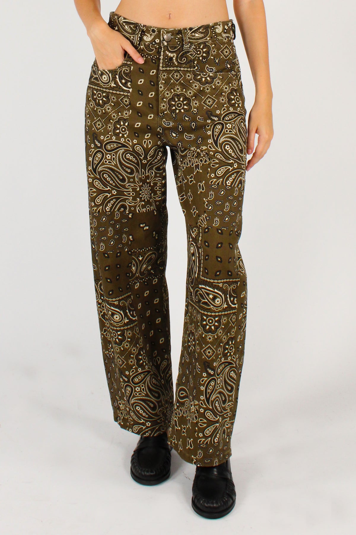 Pantaloni Semi Balloon Stampa Bandana