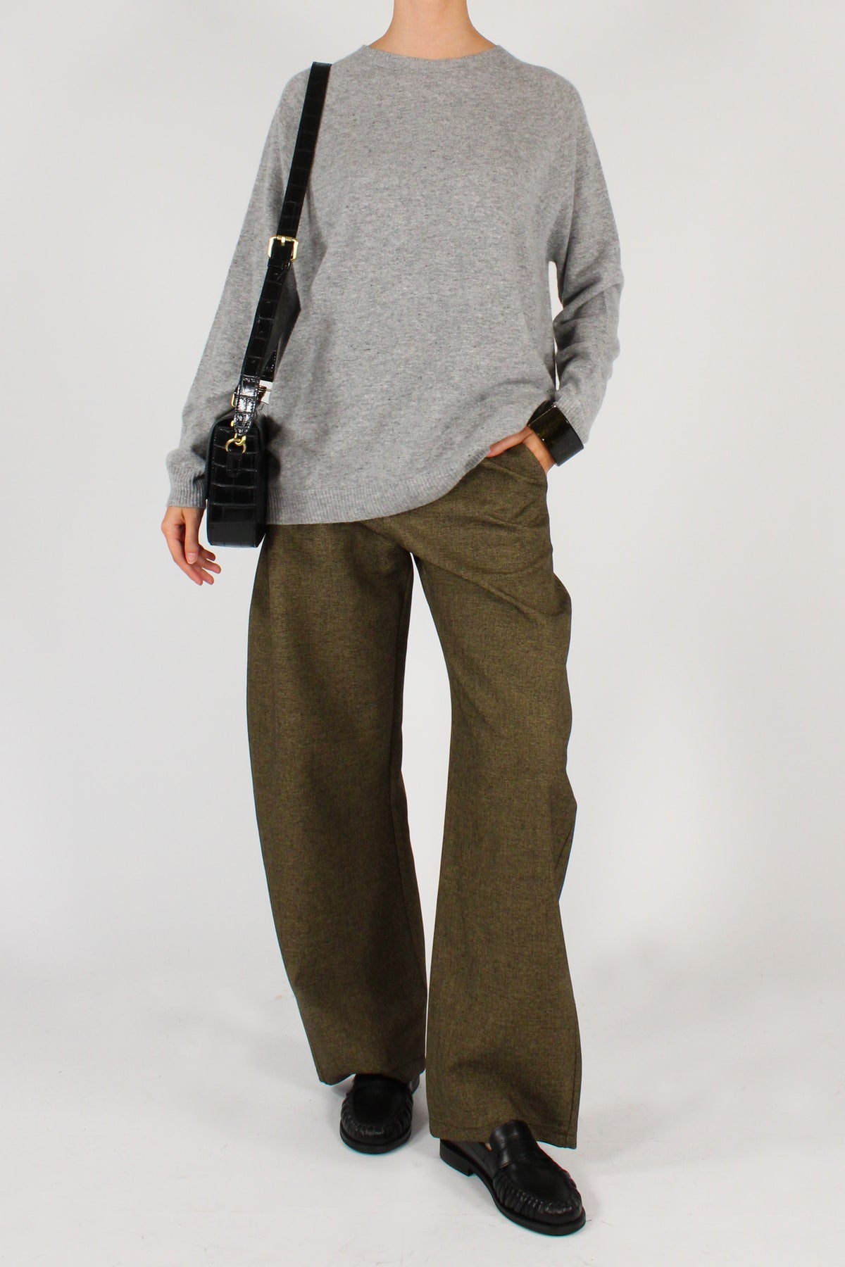 Pantaloni Mélange Taglio Balloon