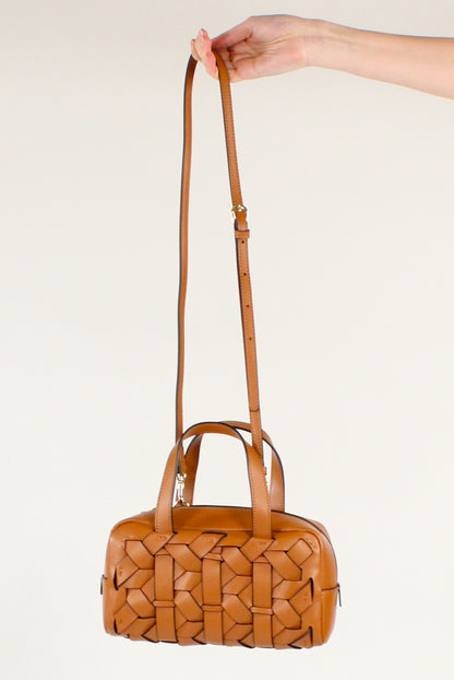 Bauletto in Pelle Intrecciata