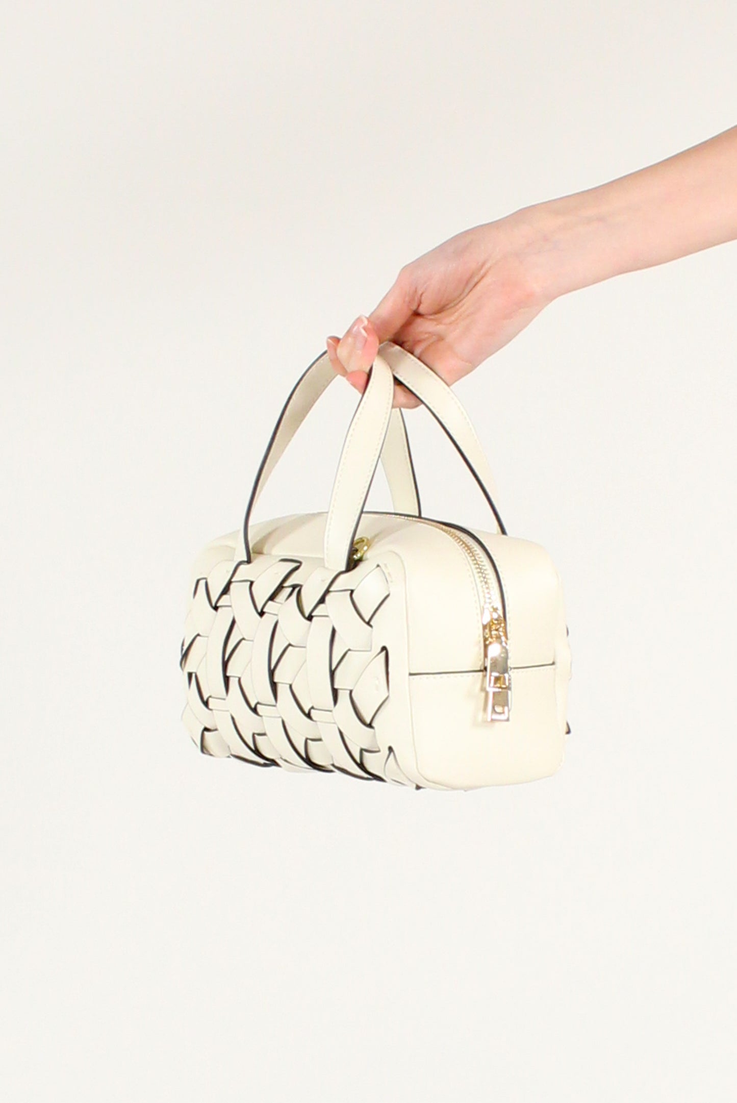 Bauletto in Pelle Intrecciata