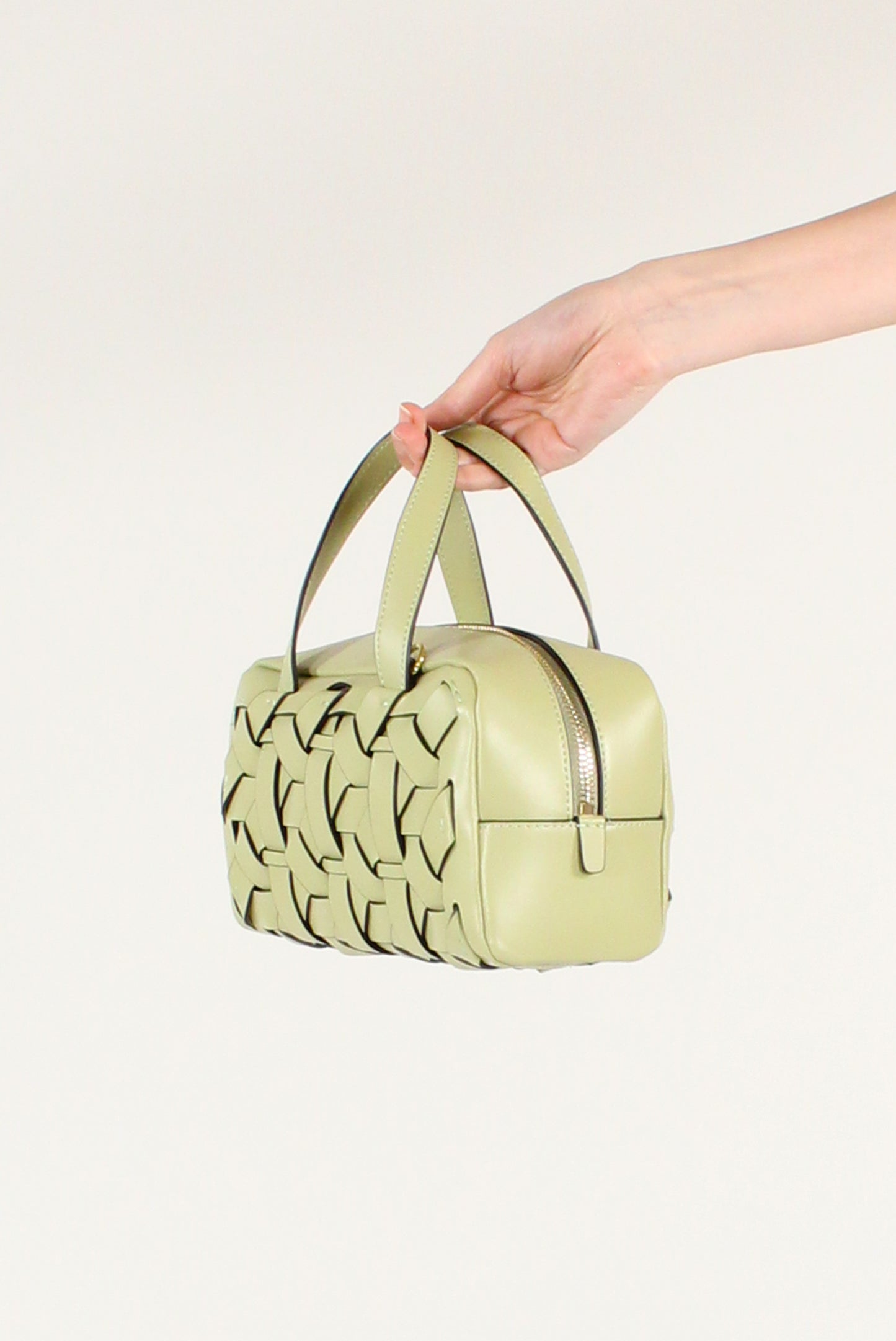 Bauletto in Pelle Intrecciata