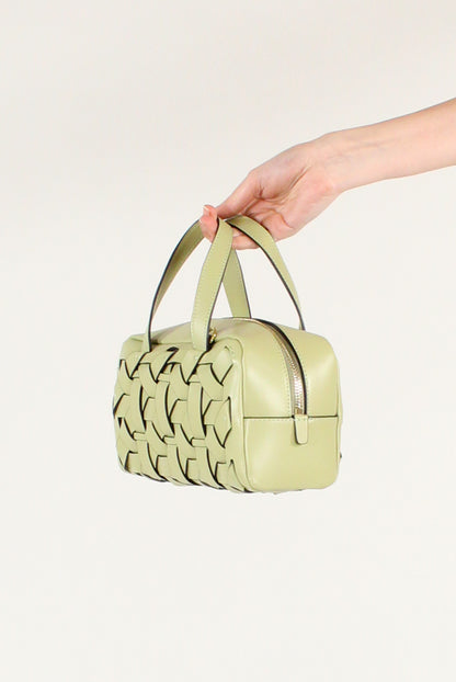 Bauletto in Pelle Intrecciata