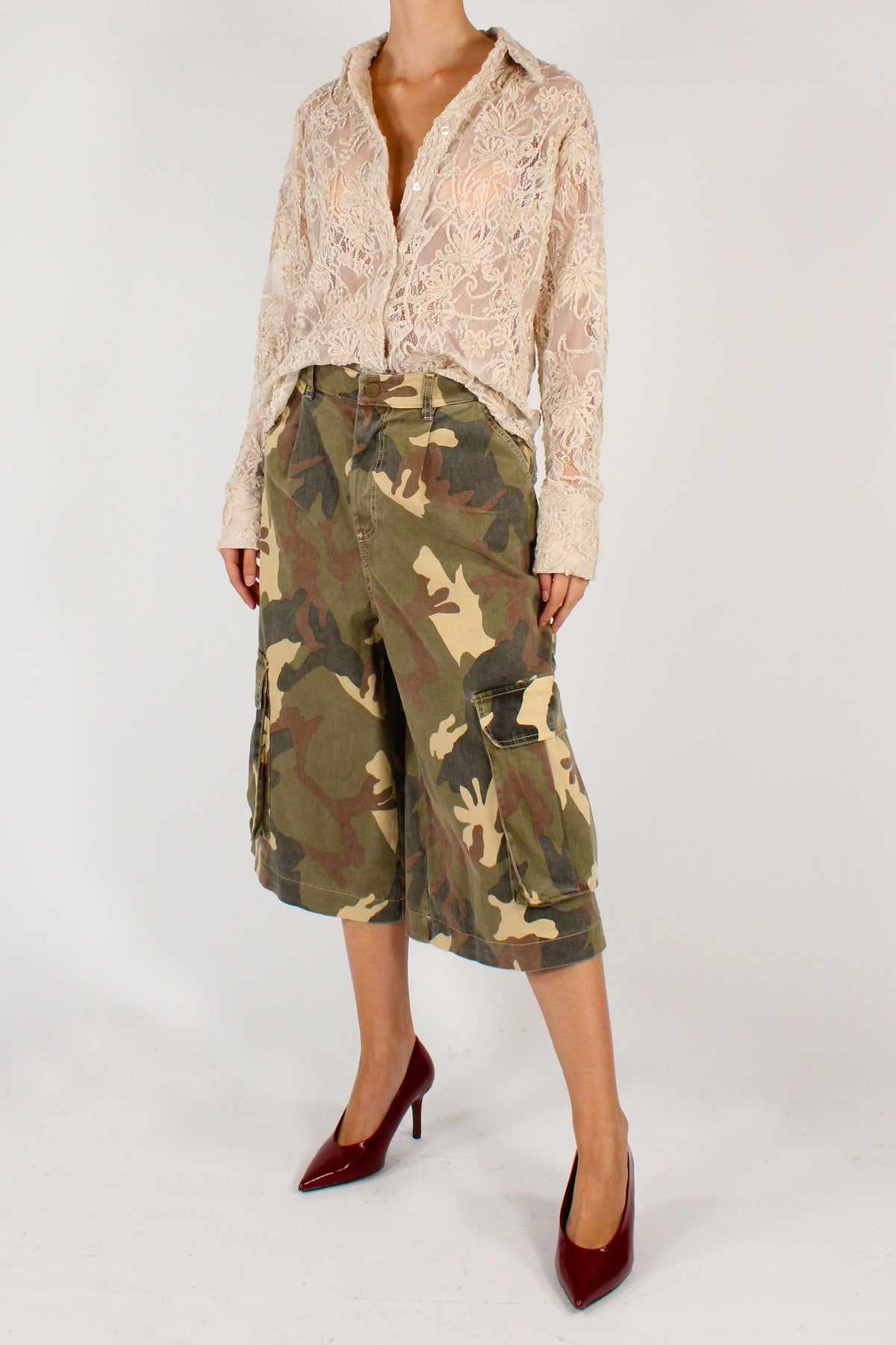 Bermuda Cargo Stampa Camouflage