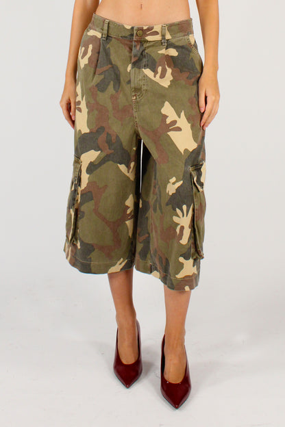 Bermuda Cargo Stampa Camouflage