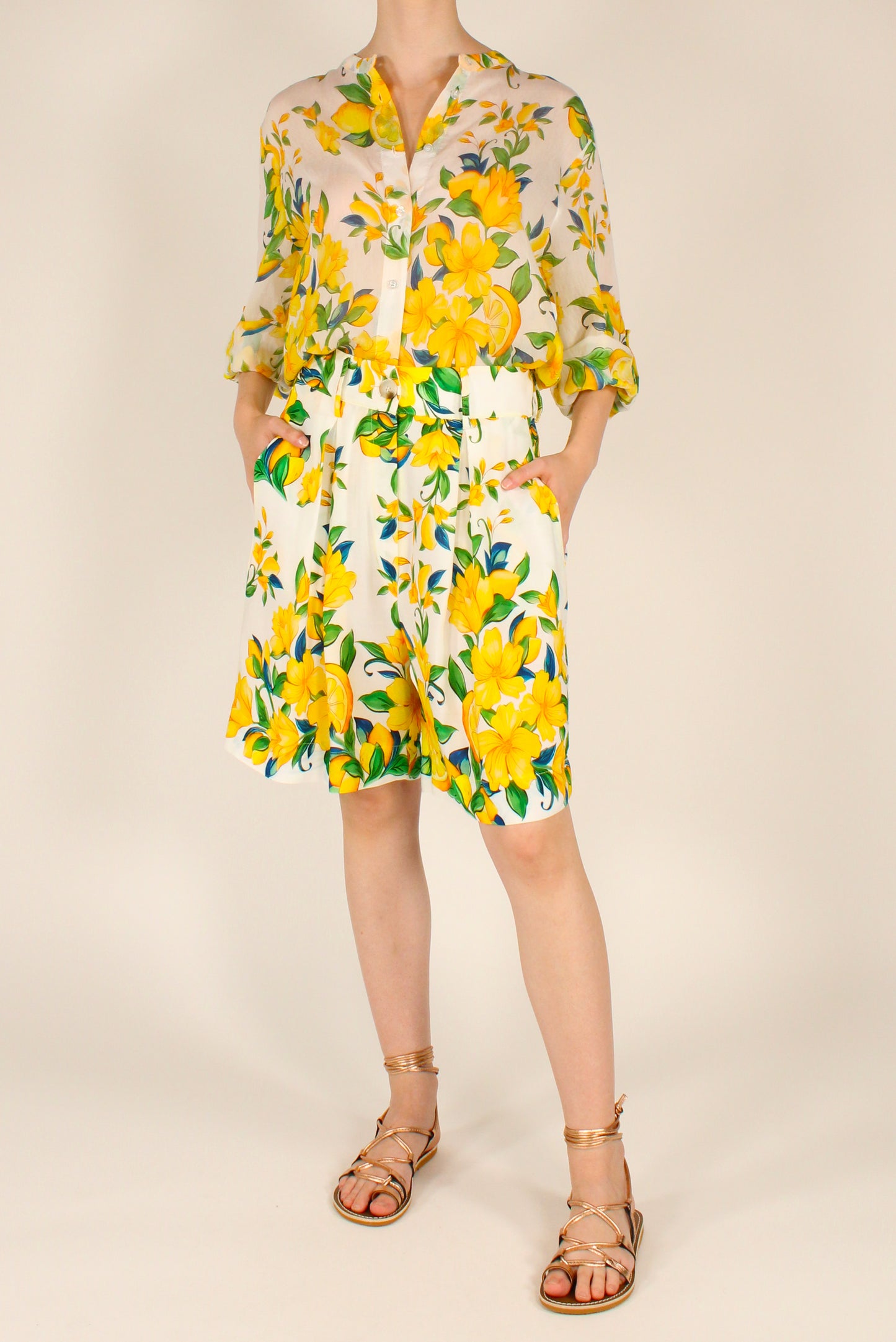 Camicia Stampa Limoni in Mussola