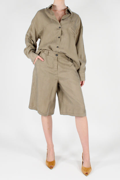 Camicia in Cupro con Tasca
