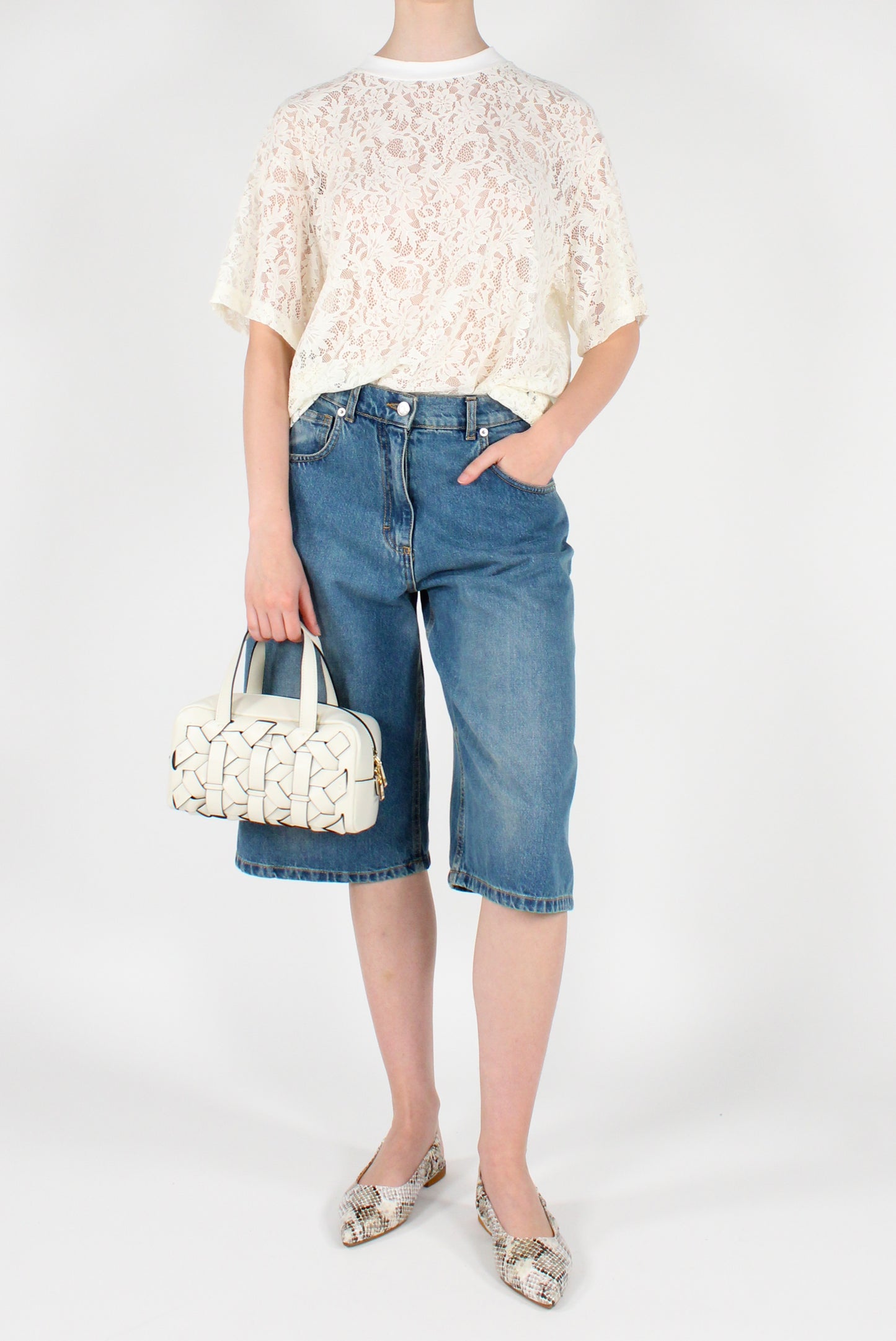 Bermuda Denim in Cotone Koji