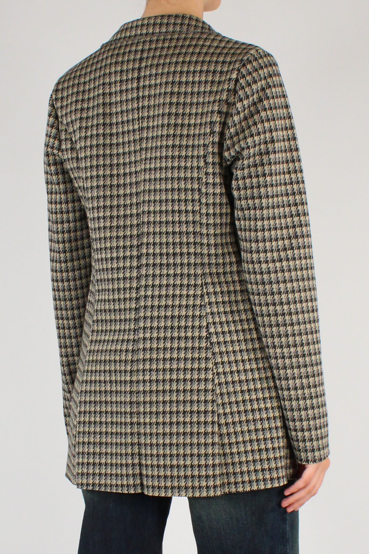 Blazer Aperto Stampa Pied de Poule