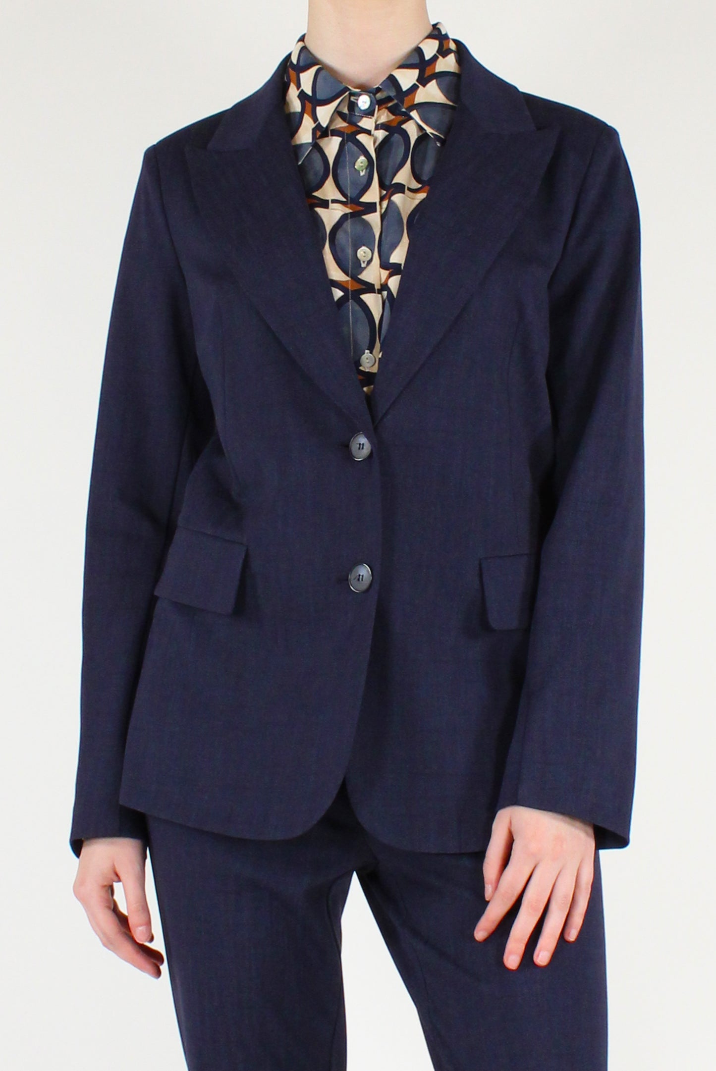 Blazer Monopetto in Viscosa Elasticizzata