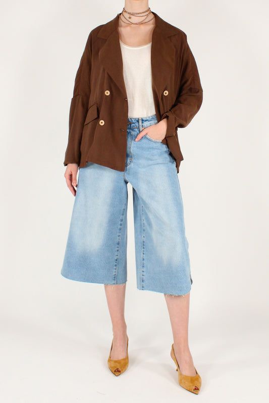 Blazer Ovetto Doppiopetto in Modal