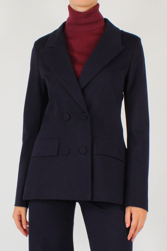 Blazer Doppiopetto Misto Viscosa Elasticizzata