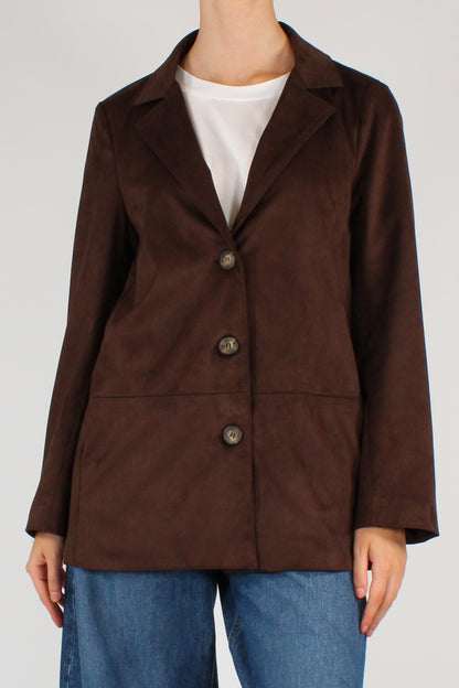 Blazer Over in Ecopelle Scamosciata