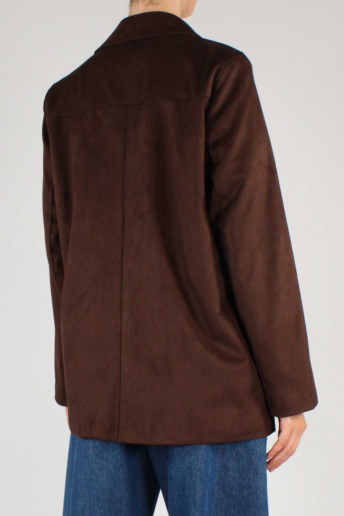 Blazer Over in Ecopelle Scamosciata