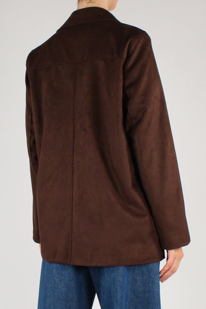 Blazer Over in Ecopelle Scamosciata