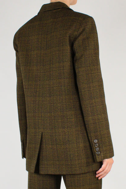 Blazer Fantasia a Quadretti con Spilla
