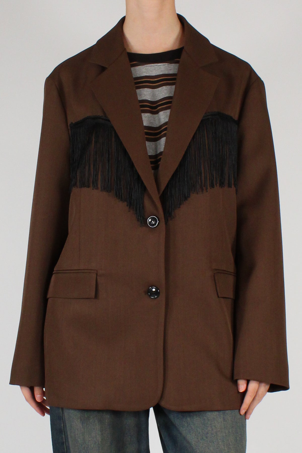 Blazer Monopetto con Frange
