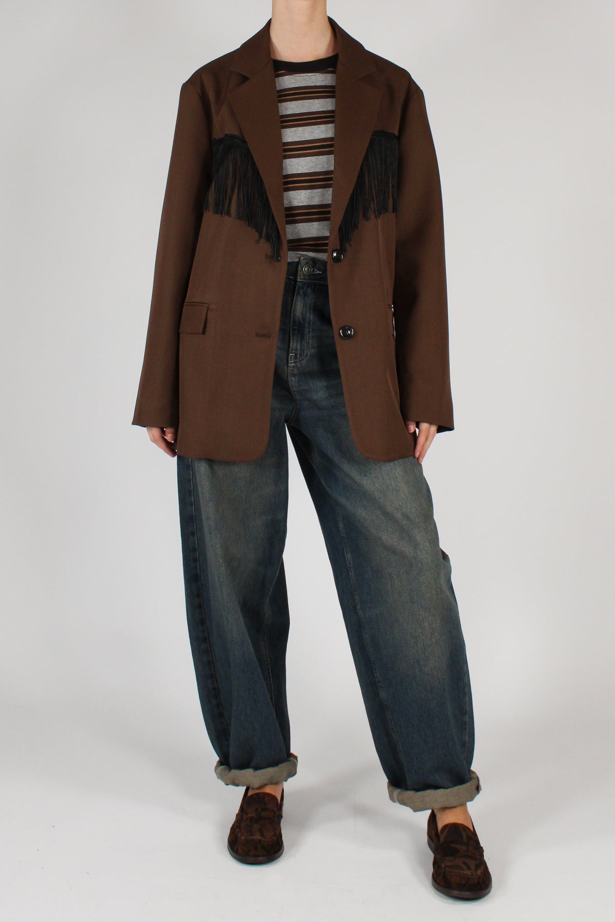 Blazer Monopetto con Frange