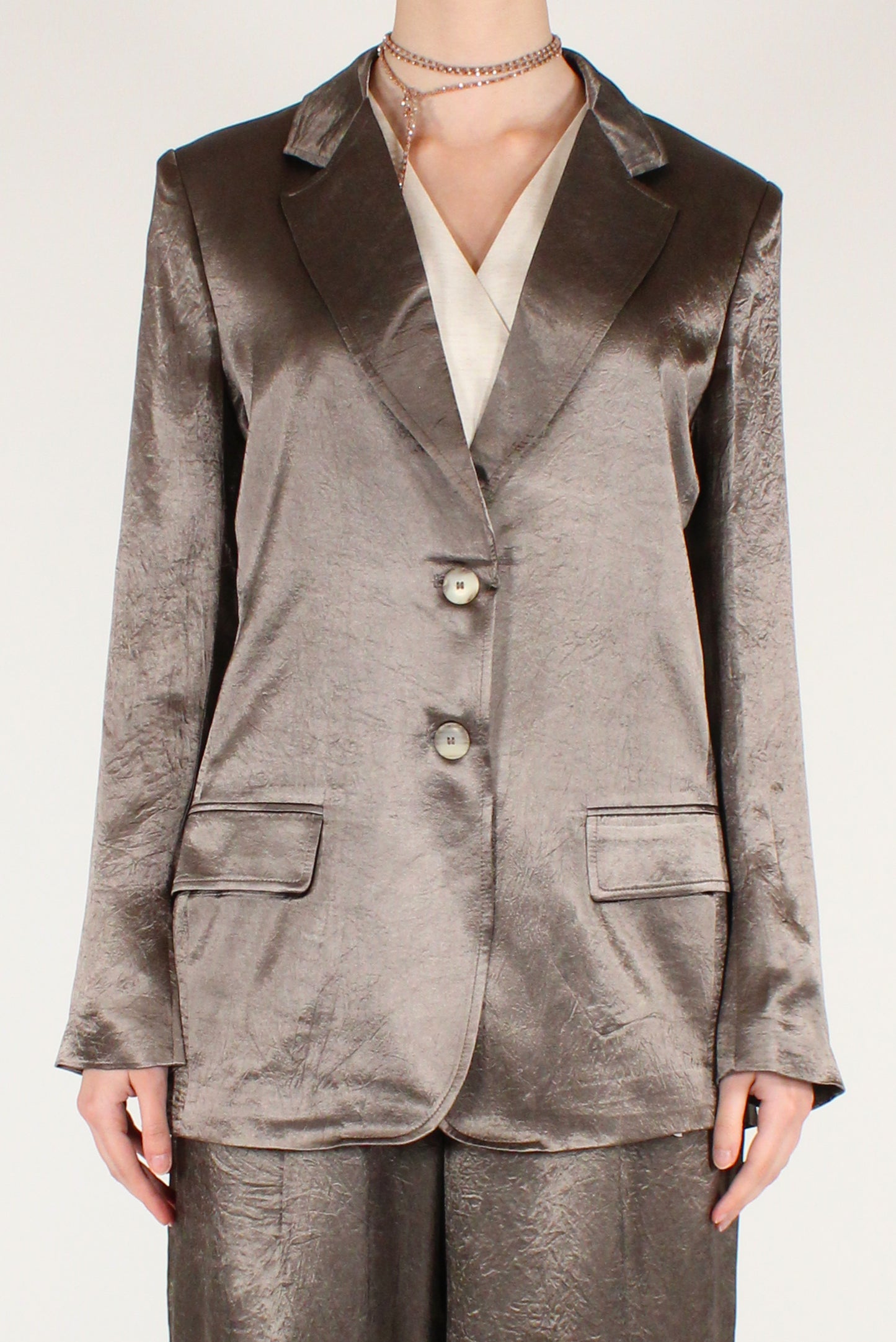 Blazer Monopetto Metallizzato