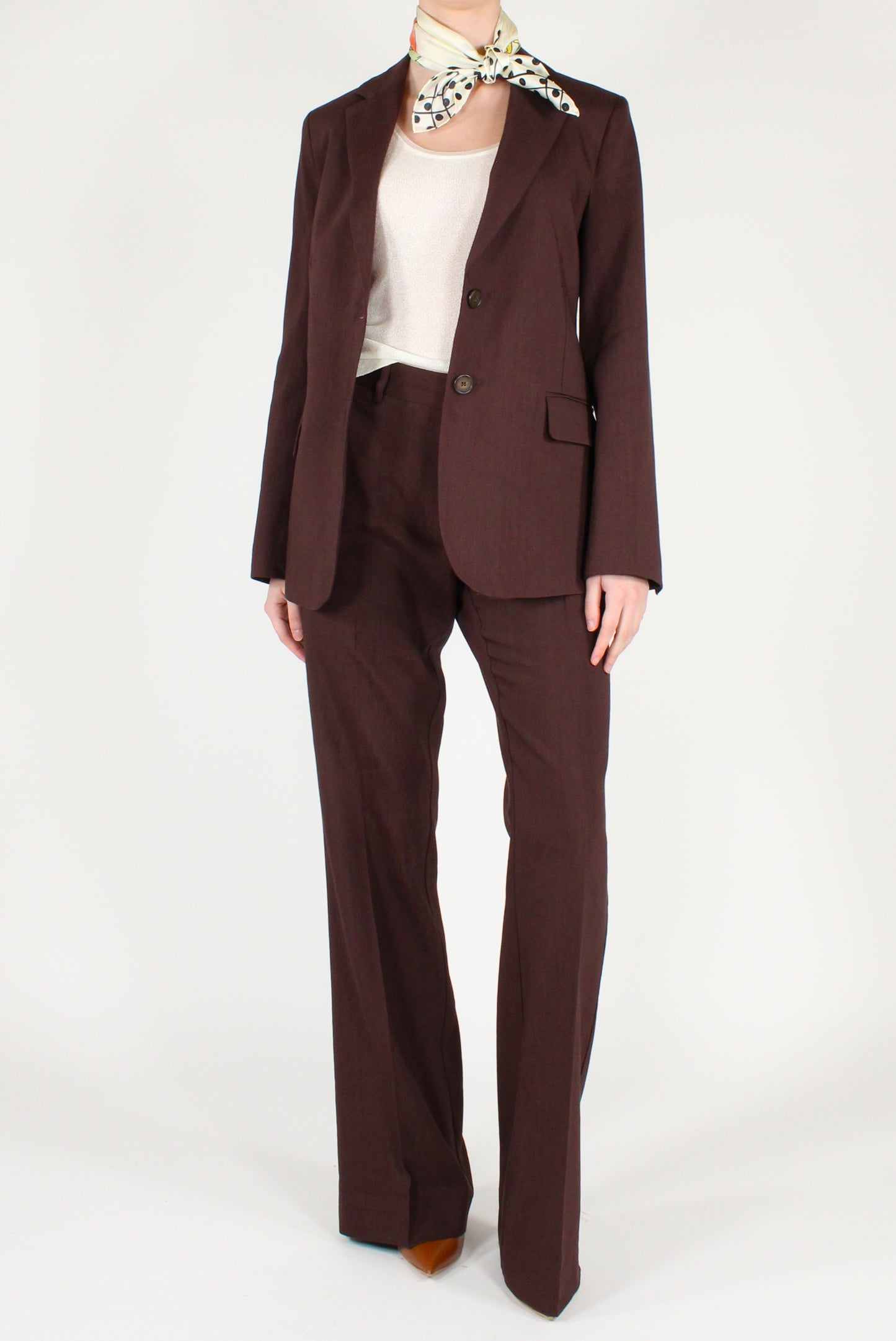 Linen and Viscose Blend Trousers