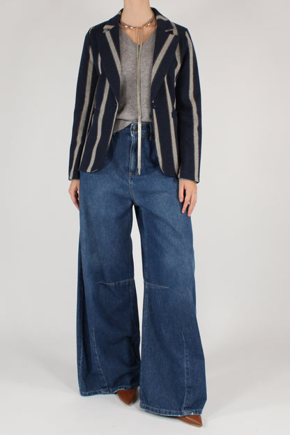 Blazer a Righe con Lurex