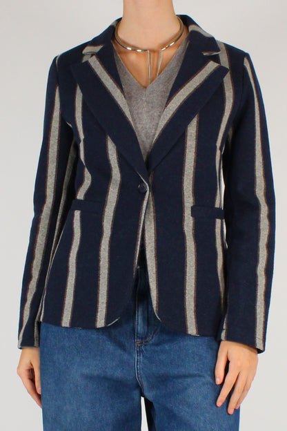 Blazer a Righe con Lurex