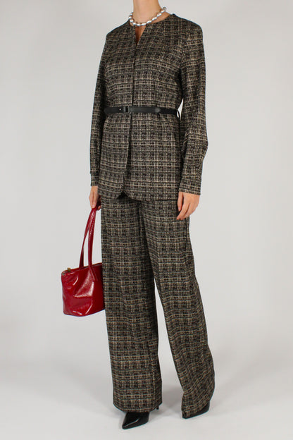 Pantaloni Flare Stampa Astratta
