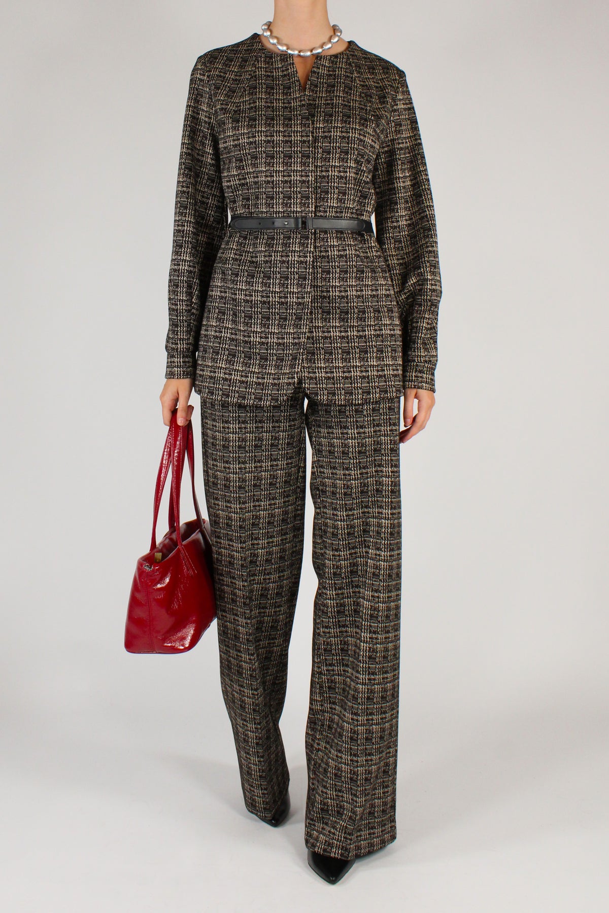 Pantaloni Flare Stampa Astratta