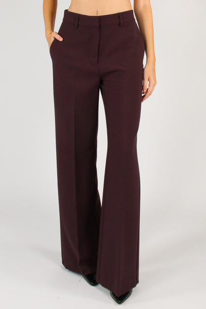 Pantaloni a Gamba Dritta Misto Viscosa