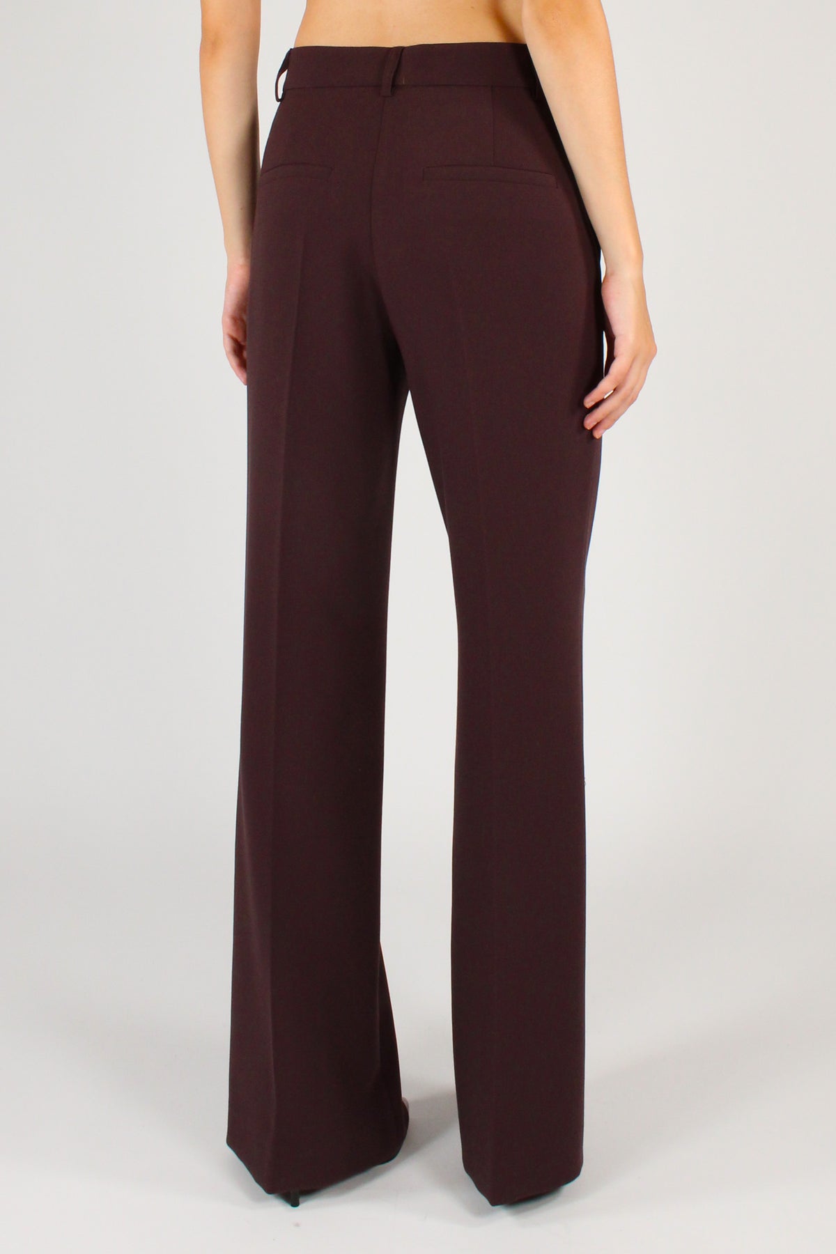 Pantaloni a Gamba Dritta Misto Viscosa