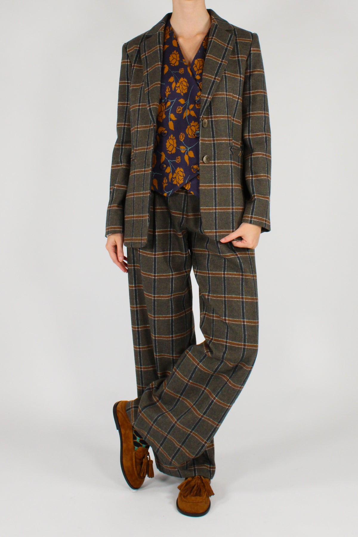 Blazer Monopetto a Quadri