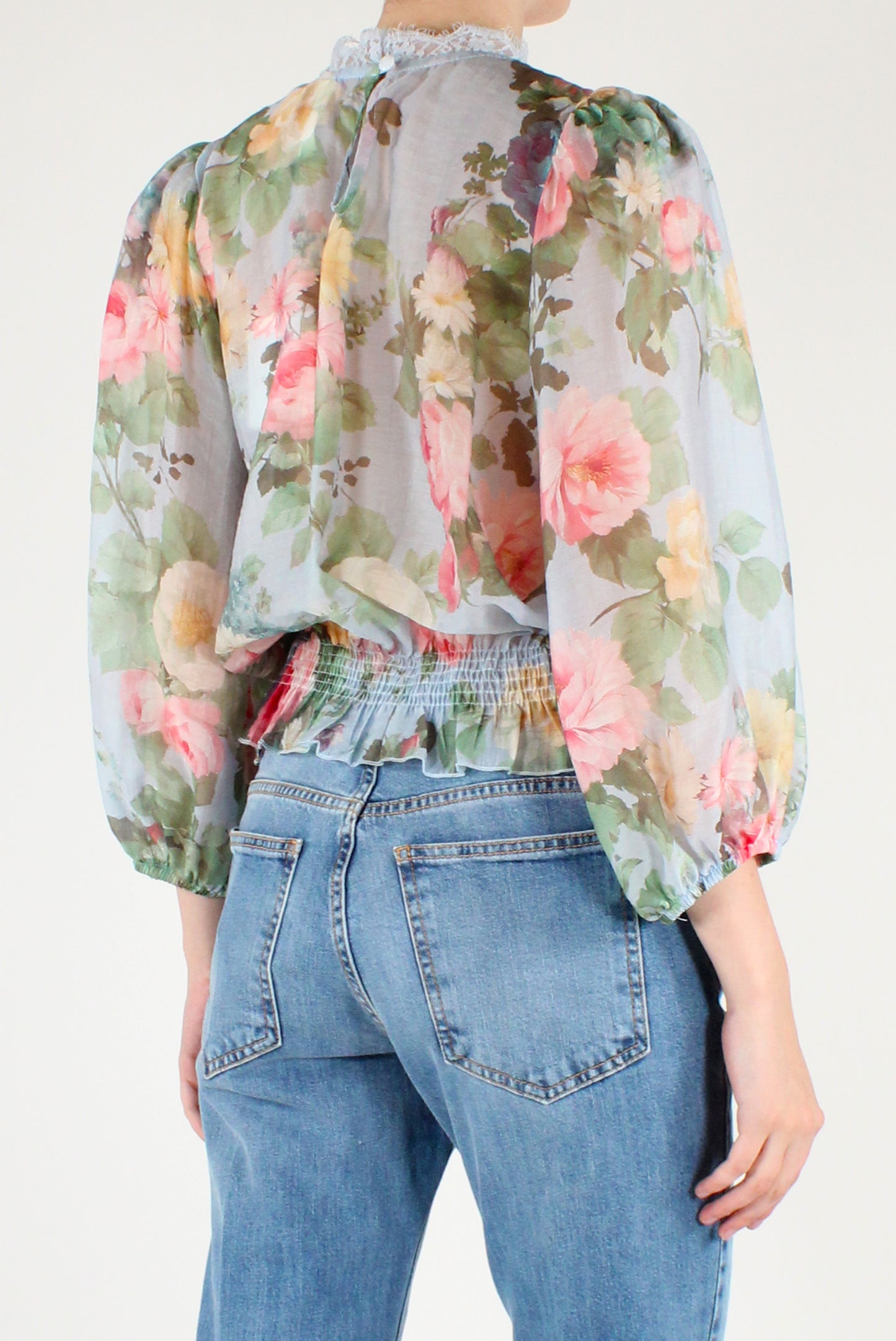 Blusa Stampa Floreale in Mussola di Lyocell
